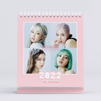 China Wholesale South Korean Kpop Group Blackpink 2022 Wall Calendar Desk Calendar for sale