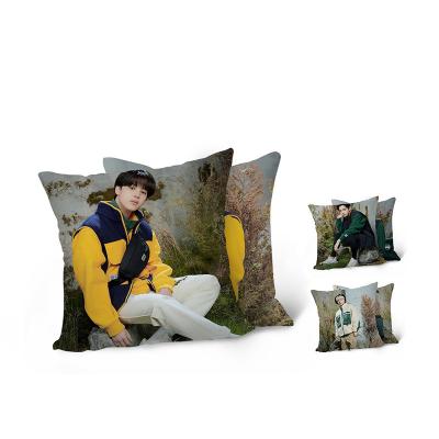 China Wholesale PORTABLE KPOP Idol Bangtan Boys EXPLORE COLLECTION Pillow Case Cushion Cover for sale