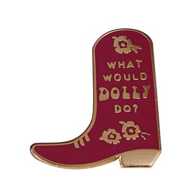 China South Korean What Dolly Would Do? hard enamel pin for sale