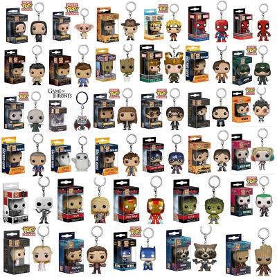 China Wholesale Marvel Hero Movie Vinyl Figure Keychain Pocket Pop PVC Character Toggled Key Chain for sale