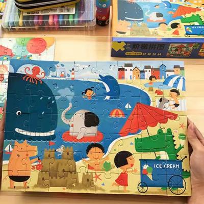 China Cartoon Toy Custom Printing 12 24 Printable 36 48 96 Kids 100Pieces Jigsaw Puzzle Custom Makers for sale