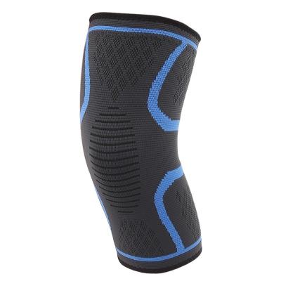 China Universal Sports Running Basketball Football Four Seasons Integrated Nylon Silicone Anti Slip Breathable Double Ripple Knit Knee Guards for sale