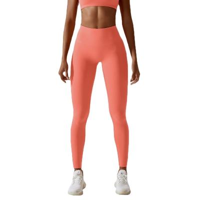 China QUICK DRY Sports Running Fitness Feeling Quick Dry Bare Hip Lifting Women's Sports Running Breathable High Waist Elastic Yoga Pants for sale