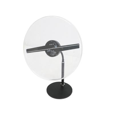 China New Product 30cm ABS+Aluminum alloy+PC Table Style 3D Hologram Fan Desktop Naked Eye 3D Advertising Holographic 3D Hologram Led Fan For Table Display for sale