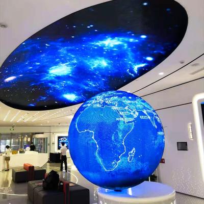 China Banks Diameter 1M Custom Manufacture Hologram LED Customized Inner P2 LED Pixel Ball for sale