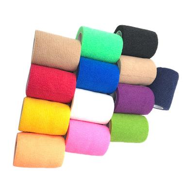 China Medical Dressing And Wrapping Color Elastic Sports Bandages Nonwoven Cohesive Bandage Adhesive Elastic Bandage for sale