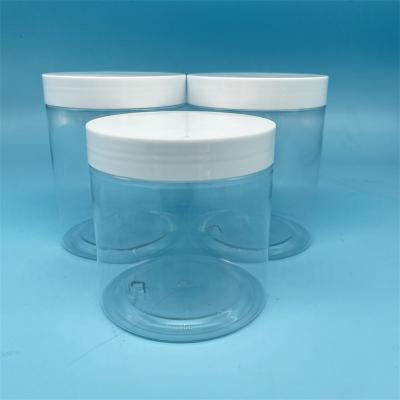 China High Quality Cosmetic Candy PET Bottles Plastic Jars With White Lids Wholesale PET Jars for sale