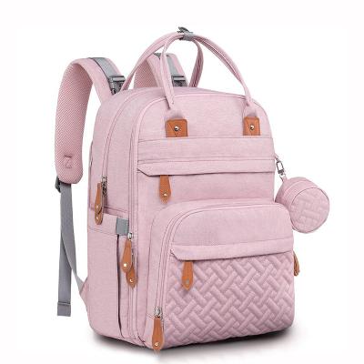 China Water Resistant Baby Diaper Bags Outdoor Unisex Multifunctional Waterproof Travel Diaper Bag Backpack With Pacifier Case for sale