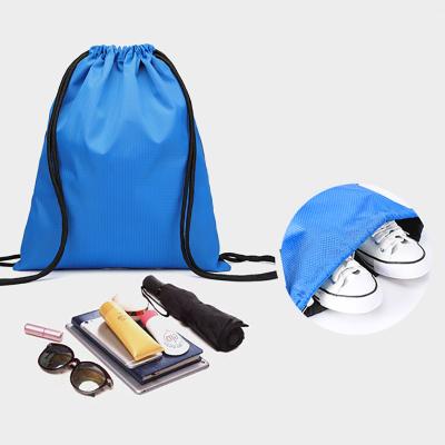 China Custom Wholesale Waterproof Leisure Sports Gym Bag Polyester Folding Drawstring Unisex Drawstring Bags Fitness for sale