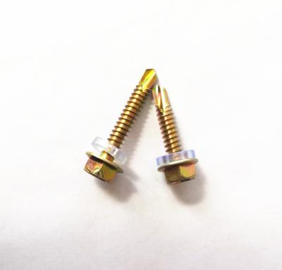 China HEX Hex Head Self Drilling Screws With Rubber Washer for sale