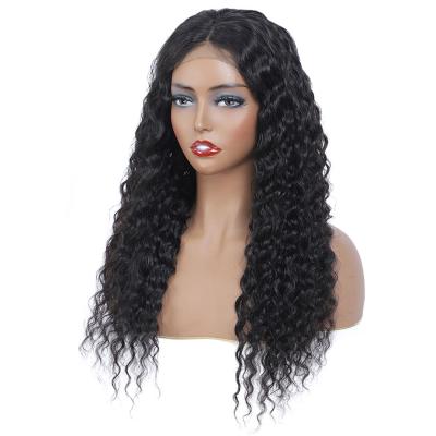 China Swiss Lace Front Human Hair Wig Wet and Wavy 26 28 Water Wave 4X4 Brazilian Water Wave Hair Front Closure Wigs Ready To Boat 30 Inch for sale