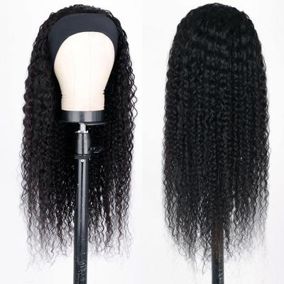 China Cheap Indian Straight Curly Curly Raw Virgin Hair Cuticle Aligned Hair Band Wig None Lace Up Wigs Hair Can Be Customized for sale