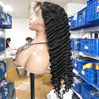 China Hd Cheap Deep Wave Full Swiss Lace Front Wig Raw Indian Virgin Human Hair Wig Seller Curly Lace Closure Wig For Black Women for sale