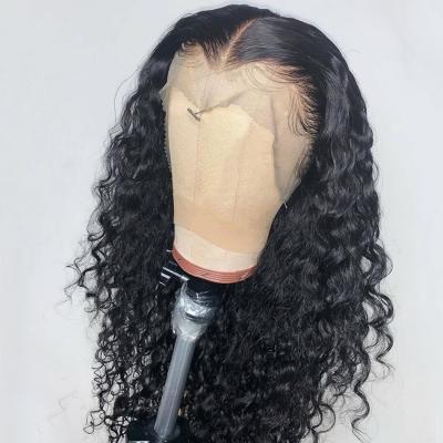 China Yeswigs Full Hd Raw Deep Wave Virgin Brazilian Human Hair Lace Front Wig Transparent Lace Front Wig Pre Plcuked Cheap for sale