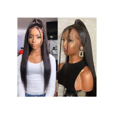 China 360 Hd Full Lace Front Wig Raw Indian Virgin Lace Front Wig Transparent Hair Straight Cheap Straight Human Hair Wigs For Black Women for sale