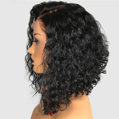 China Transparent Lace Front Wig Vendor Bob Wig Natural Human Hair Curly Virgin Hair Raw Indian Curly Lace Front Wig Full Hd Curly for sale