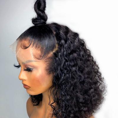 China Cheap Raw Brazilian Short Bob Wigs Vendor Bob Wig Hd Full Lace Front Wig Human Hair Curly Deep Wave Yeswigs Virgin Depp Hair for sale