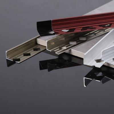 China Modern Aluminum Trim Manufacturers 12mm 18mm Bright Polished Edge Tile Trim Tile Profiles for sale