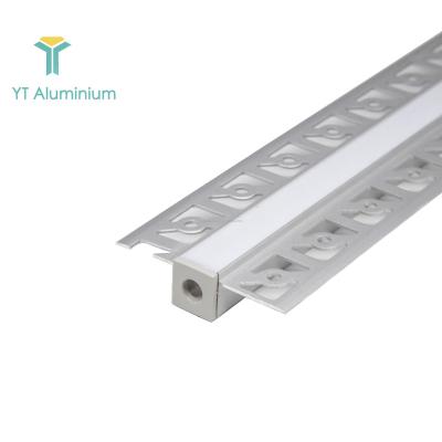 China Decorations 2 meter Plaster Trimless Recessed Aluminum Drywall Led Profile Channel for 10mm Wall and Ceiling Strip for sale