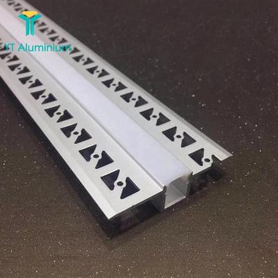 China Decorations recessed LED aluminum profile for outside corner /profile for drywall use with flange for sale