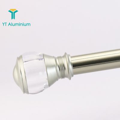 China Classic Metal Curtain Rod End Caps Curtain Pole Finials For Aluminum Curtain Track Accessories for sale