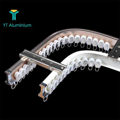 China Home Aluminum Bendable Window Curtain Decoration 6m Curtain Track Privacy Curtain Rail Track For Hospital Or Hotel for sale