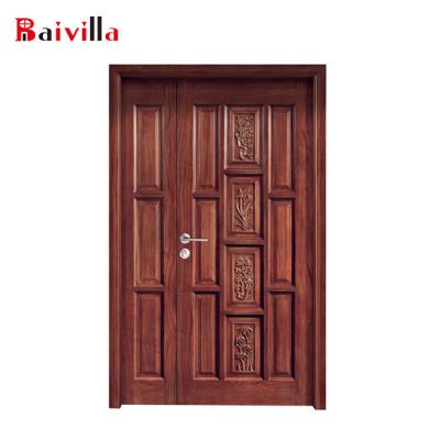 China China Good Quality Outdoor Fancy Wood Swing Door Fancy Design For Villa for sale