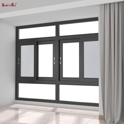 China Sliding Foshan Aluminum Windows Wholesale Tempered Glass Aluminum Sliding Window for sale