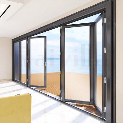 China Heat Insulation Guangdong Accordion Doors Design Bi Folding Door Aluminum Patio Doos for sale