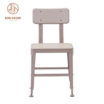 China High Quality Restaurant Furniture Supplier Wholesale Light Gray Metal Cafe Chairs for sale