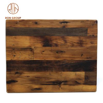 China Modern industrial cafeteria cafe restaurant furniture accessories adjust solid wood table top for sale