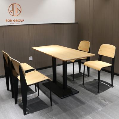 China High quality cheap simple canteen cinema dining room furniture burger fast food restaurant tables and chairs set for sale