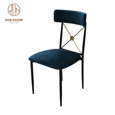 China Modern Wholesale Hotel Furniture Wedding Chair Hotel Dining Stainless Steel Chair Metal Chair Wedding for sale