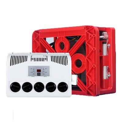 China High Quality Split Type 24v Semi Electric Air Conditioner, Hot Selling Tractor Cabin Sleeper 12v DC Air Conditioner For Truck 51*37*27CM for sale