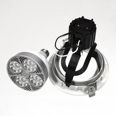 China Big Swing 2022 Modern P30 Led Downlight Par30 Lamp Holder Aluminum Die-Cast Ceiling Embedded Lamp Shell Guide Rail Spotlight for sale