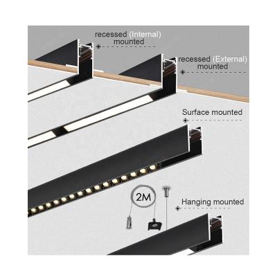 China Modern Hot Selling Magnetic Flood Lamp Linear Spotlight Rail Lights Shop Indoor Magnetic Track Light System 10w 20w 30w Led Track for sale