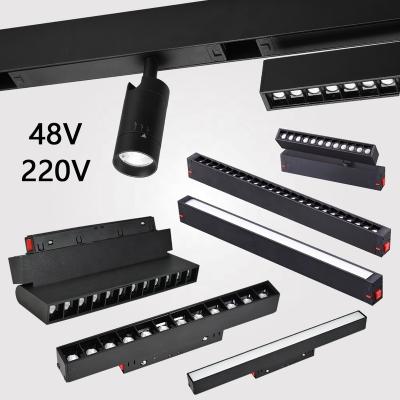 China Tuya 220V Modern Smart Linear Lights System Magnetic Track System With Black And White Color Magnetic Track Light for sale