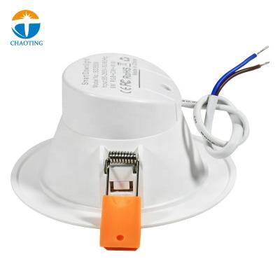 China Heat Dissipation 12W 20W Rgbww Included Hotel Round Ceiling Light Dimmable Led Downlights for sale