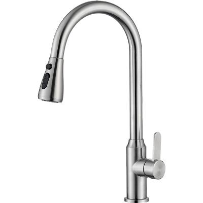 China Pull Out Spray Hot And Cold Water Flexible Hose For Kitchen Faucet Kitchen Sink Tap 304 Stainless Steel With Pull Out Spout AecTex for sale