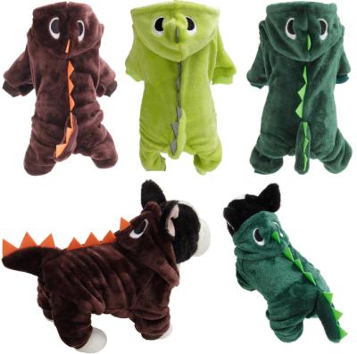 China Sustainable Pet Cat Clothes Warm Clothing For Cats Hoodie Puppy Clothes Dinosaur Suits Coat for sale