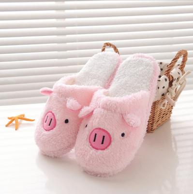 China Indoor Household Slippers Pig Shape Floor Home Slippers Soft Women Shoes Slipper Design for sale