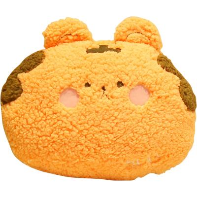 China Cartoon Animals Eco-friendly Material Plush Round Shaped Hot Ball Hand Warmer Holes Plush Doll for sale