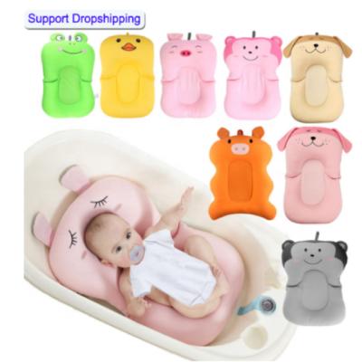 China Mat NewBorn Safety Security Bath Seat Baby Shower Air Tub Cushion Portable Baby Infant Crib Pad Non-slip Support 123659 for sale