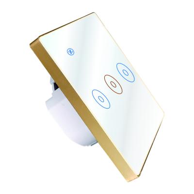 China Control UK European Standard WiFi Smart Home Wall Light Switch Intelligente Metal Bezel Touch Switch for sale