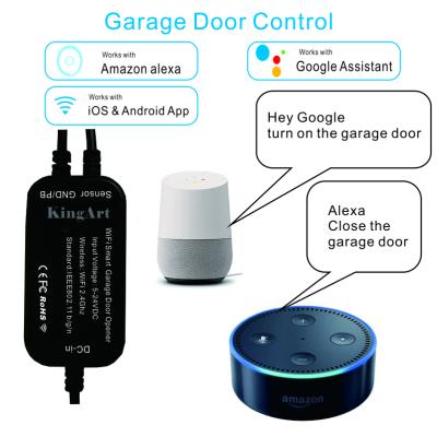 China Control Garage Door with App or Voice with Alexa / EweLink Google Assistants App Voice Control Wireless Smart WiFi Switch Works with Alexa WiFi Home Garage Door Opener for sale