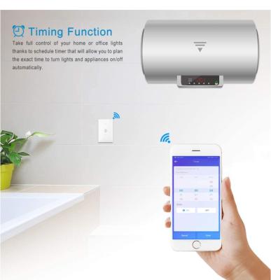 China Tuya EweLink 20A Touch Panel Water Heater Smart Wifi Touch Wall Switch Smart Work with Alexa Voice Control for sale