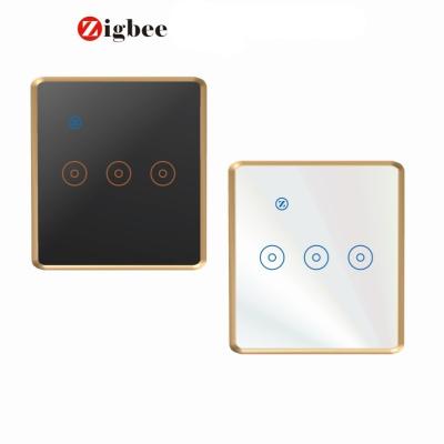 China Tuya (Smart Life) App EU UK USA Australia Tuya Smart Lamp Switch Zigbee Touch Screen Works With Alexa for sale