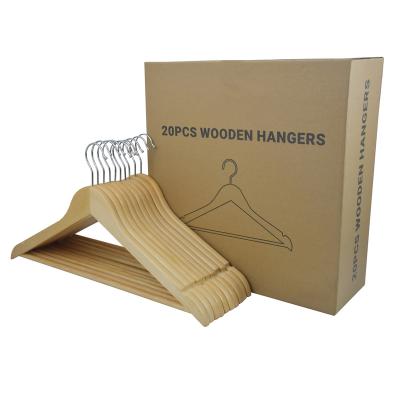 China Behind Doors/On Walls Good Quality Custom Wooden Coat Hangers Represent Clothes for sale