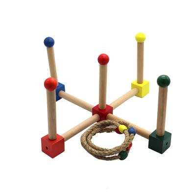 China educational montessori hand-eye coordination loop throw XM-1129-03 toys wooden material for sale