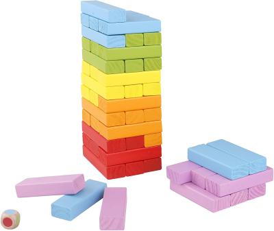 China Building Toy Training Balanced And Refinement Stimulate Montessori Rainbow Wooden High Blocks Toy Diy Wooden High Blocks Toy for sale